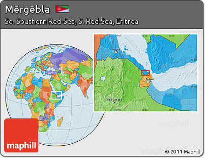 Political Location Map of Mērgēbla