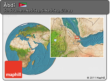 Satellite Location Map of Ābdī