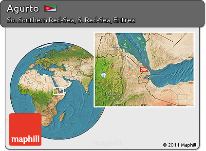 Satellite Location Map of Agurto