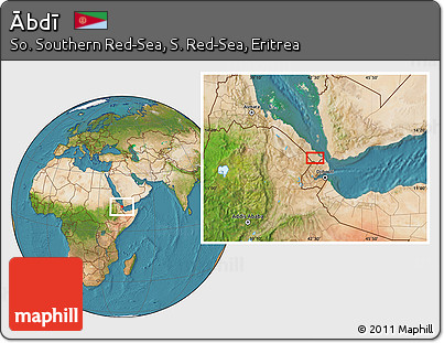 Satellite Location Map of Ābdī