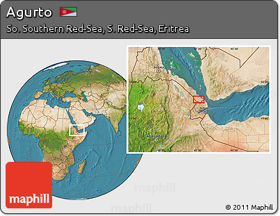 Satellite Location Map of Agurto