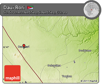 Physical Map of Daui Rori