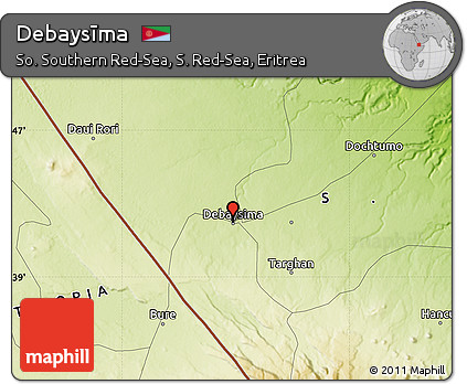 Physical Map of Debaysīma