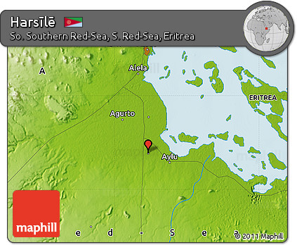 Physical Map of Harsīlē