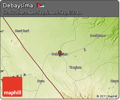 Physical Map of Debaysīma