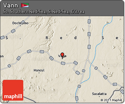 Shaded Relief Map of Vann