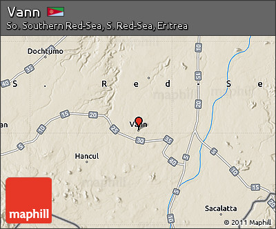 Shaded Relief Map of Vann
