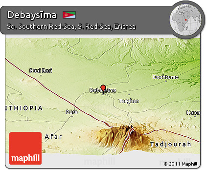 Physical Panoramic Map of Debaysīma