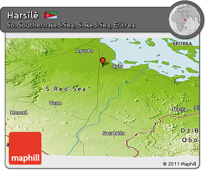 Physical Panoramic Map of Harsīlē