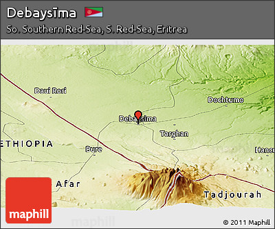 Physical Panoramic Map of Debaysīma