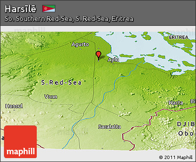 Physical Panoramic Map of Harsīlē