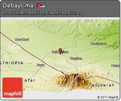 Physical Panoramic Map of Debaysīma