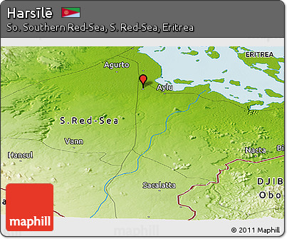 Physical Panoramic Map of Harsīlē