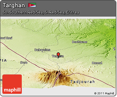 Physical Panoramic Map of Targhan