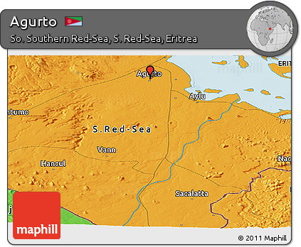 Political Panoramic Map of Agurto