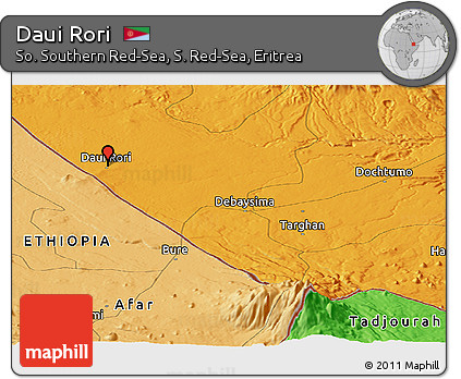 Political Panoramic Map of Daui Rori