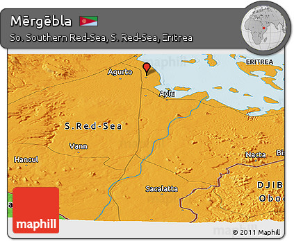 Political Panoramic Map of Mērgēbla
