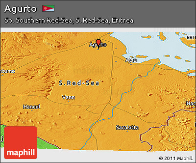 Political Panoramic Map of Agurto