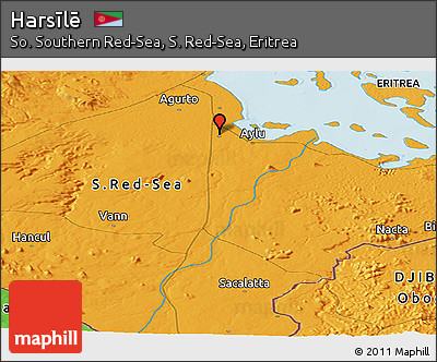 Political Panoramic Map of Harsīlē