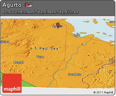 Political Panoramic Map of Agurto