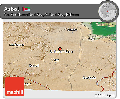 Satellite Panoramic Map of Asbol