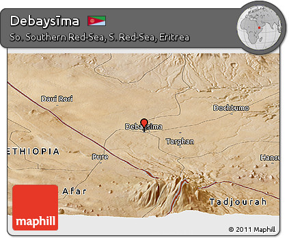 Satellite Panoramic Map of Debaysīma