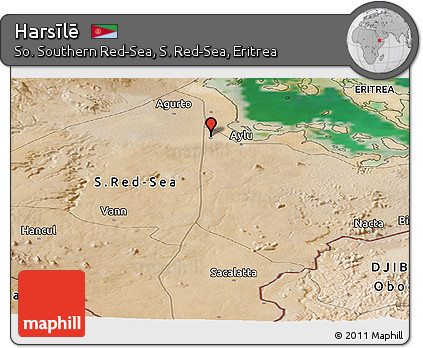 Satellite Panoramic Map of Harsīlē