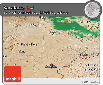 Satellite Panoramic Map of Sacalatta
