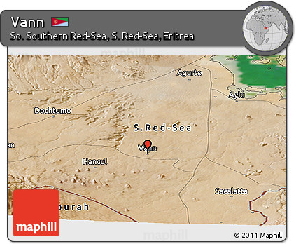 Satellite Panoramic Map of Vann
