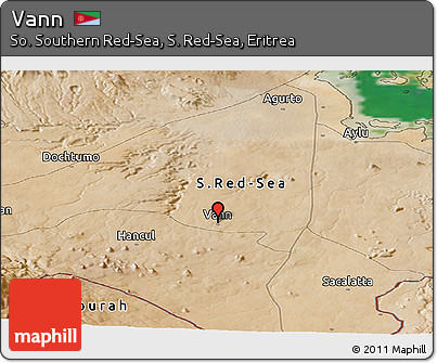 Satellite Panoramic Map of Vann