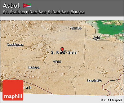 Satellite Panoramic Map of Asbol