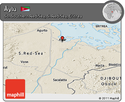 Shaded Relief Panoramic Map of Āylu