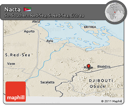 Shaded Relief Panoramic Map of Nacta