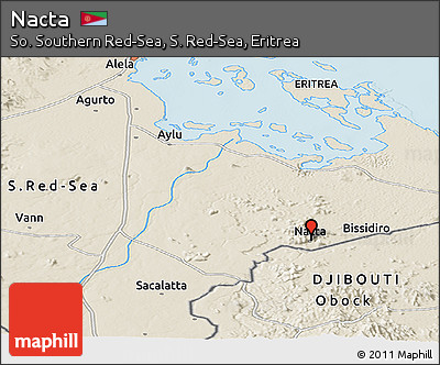 Shaded Relief Panoramic Map of Nacta