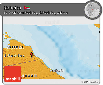 Political Panoramic Map of Raheita