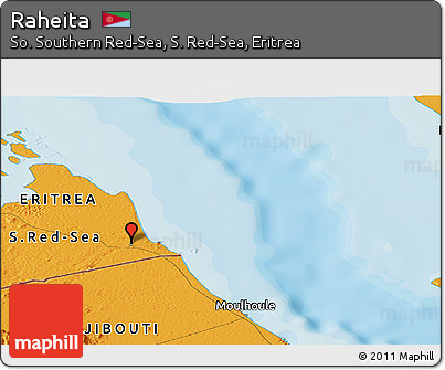 Political Panoramic Map of Raheita