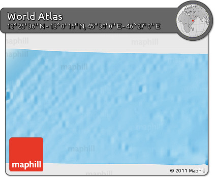 Physical 3D Map of the Area around 12° 42' 56" N, 45° 58' 30" E