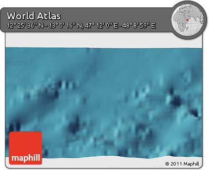 Satellite 3D Map of the Area around 12° 42' 56" N, 47° 40' 29" E