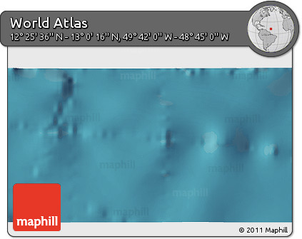 Satellite 3D Map of the Area around 12° 42' 56" N, 49° 13' 30" W