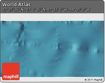 Satellite 3D Map of the Area around 12° 42' 56" N, 49° 13' 30" W