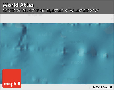Satellite 3D Map of the Area around 12° 42' 56" N, 49° 13' 30" W
