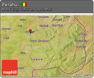 Satellite 3D Map of Pérahui