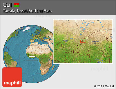 Satellite Location Map of Gui