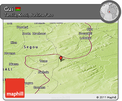 Physical Panoramic Map of Gui