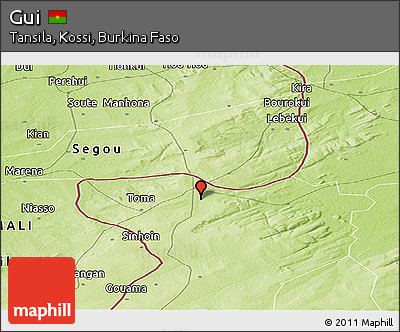 Physical Panoramic Map of Gui