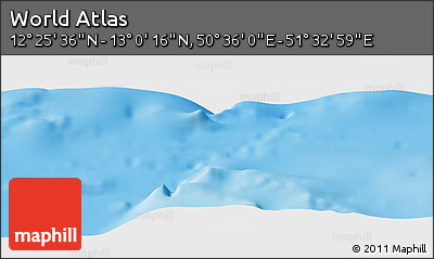 Physical Panoramic Map of the Area around 12° 42' 56" N, 51° 4' 30" E