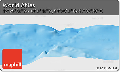 Physical Panoramic Map of the Area around 12° 42' 56" N, 51° 4' 30" E