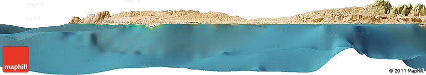 Satellite Horizon Map of the Area around 12° 42' 56" N, 53° 37' 30" E