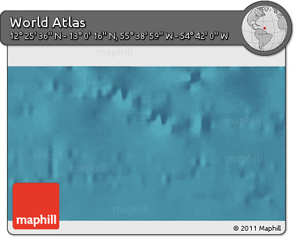 Satellite 3D Map of the Area around 12° 42' 56" N, 55° 10' 29" W