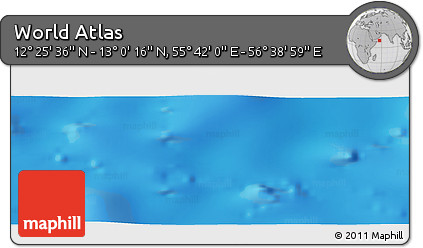 Physical Panoramic Map of the Area around 12° 42' 56" N, 56° 10' 29" E